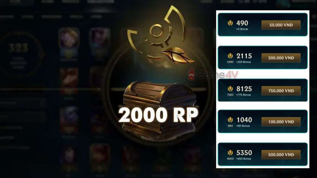 RP Riot Point tiền tệ dùng để mua đồ trong LMHT