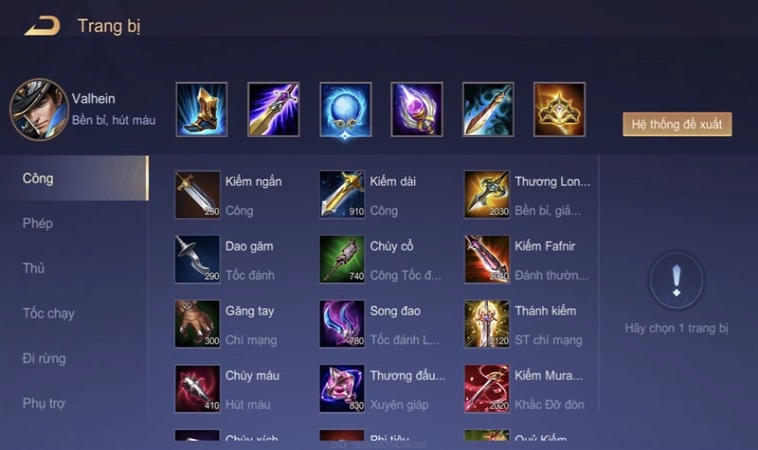 Cách Lên Đồ Valhein Mạnh Nhất Mùa Leo Rank Cực Đã 4 Chi tiết cách lên đồ Valhein sát thương mạnh mẽ