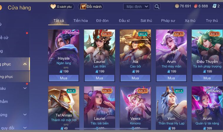 Hướng Dẫn Cách Chơi Tướng Liên Quân để Nâng Cao Kỹ Năng Nhanh Chóng 6 Chọn cho mình tướng chơi phù hợp