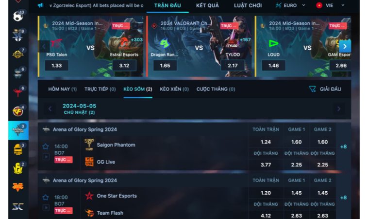 Cá Cược Liên Quân - Trải Nghiệm Thú Vị Tại Esportsoc88 5 Có nhiều kèo cá cược để người chơi lựa chọn